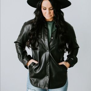 Faux Leather Shacket by Chelsea DeBoer